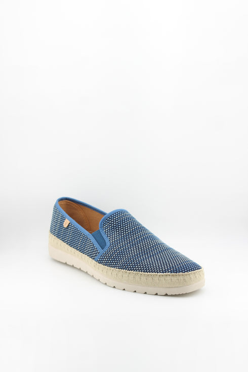 Verbenas Men Perforated Slip-On Loafers with Braided Trim